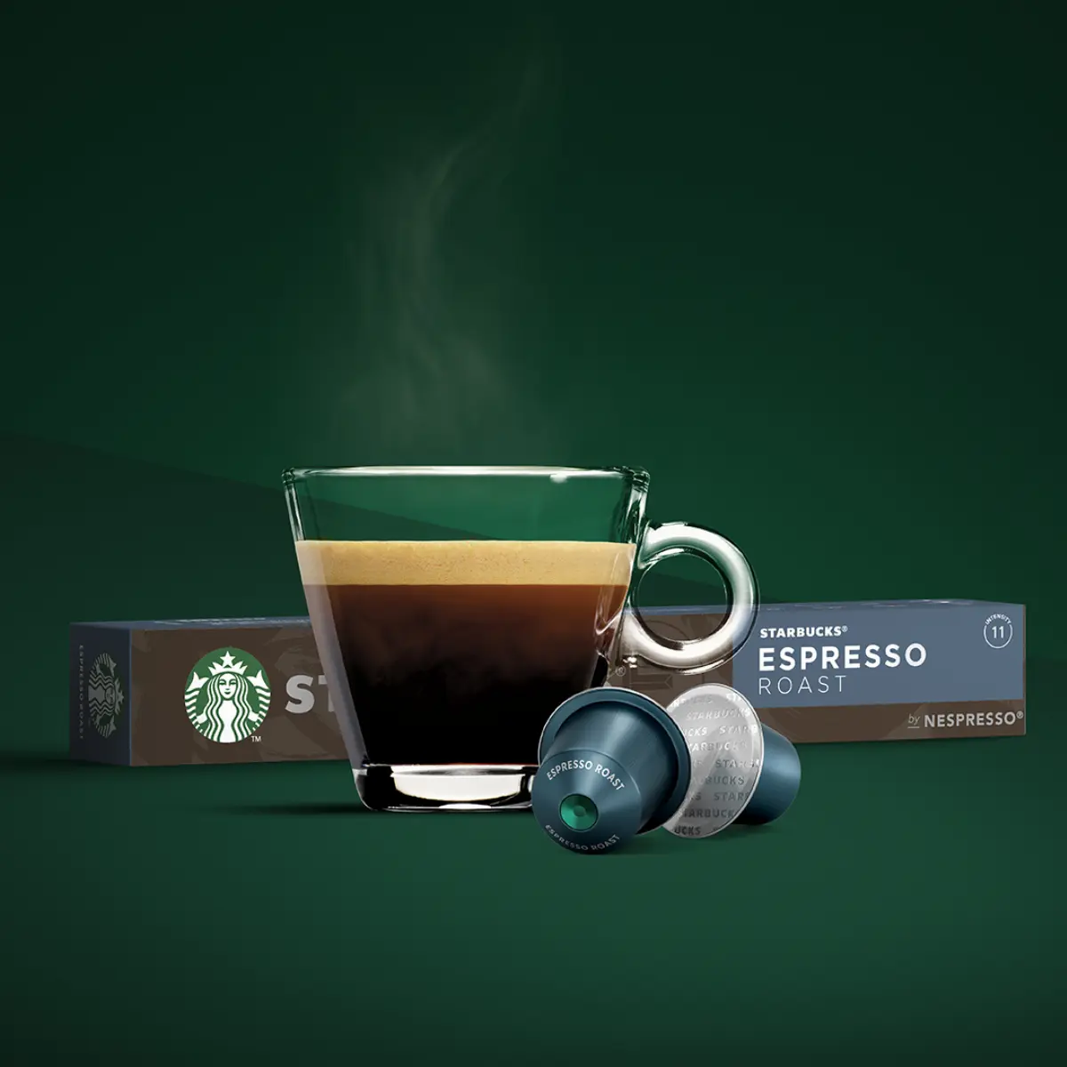 Starbucks logo on boxes of Starbucks coffee capsules by Nespresso Stock  Photo - Alamy