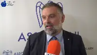 Luca De Carlo intervistato a margine dell'assemblea di Assocarni 2024