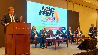 Il presidente di Macfrut, Renzo Piraccini, alla presentazione di Macfrut 2025 (Il Cairo,11 settembre 2024)